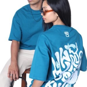 Teal Abstract Graphic Tee