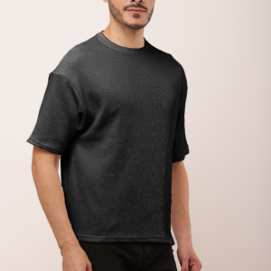 Black Oversized Texture  T-shirts