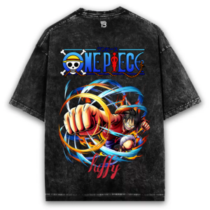 Luffy One Piece Acid Washed Tee