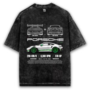Porsche 911 Design Acid Wash Tee
