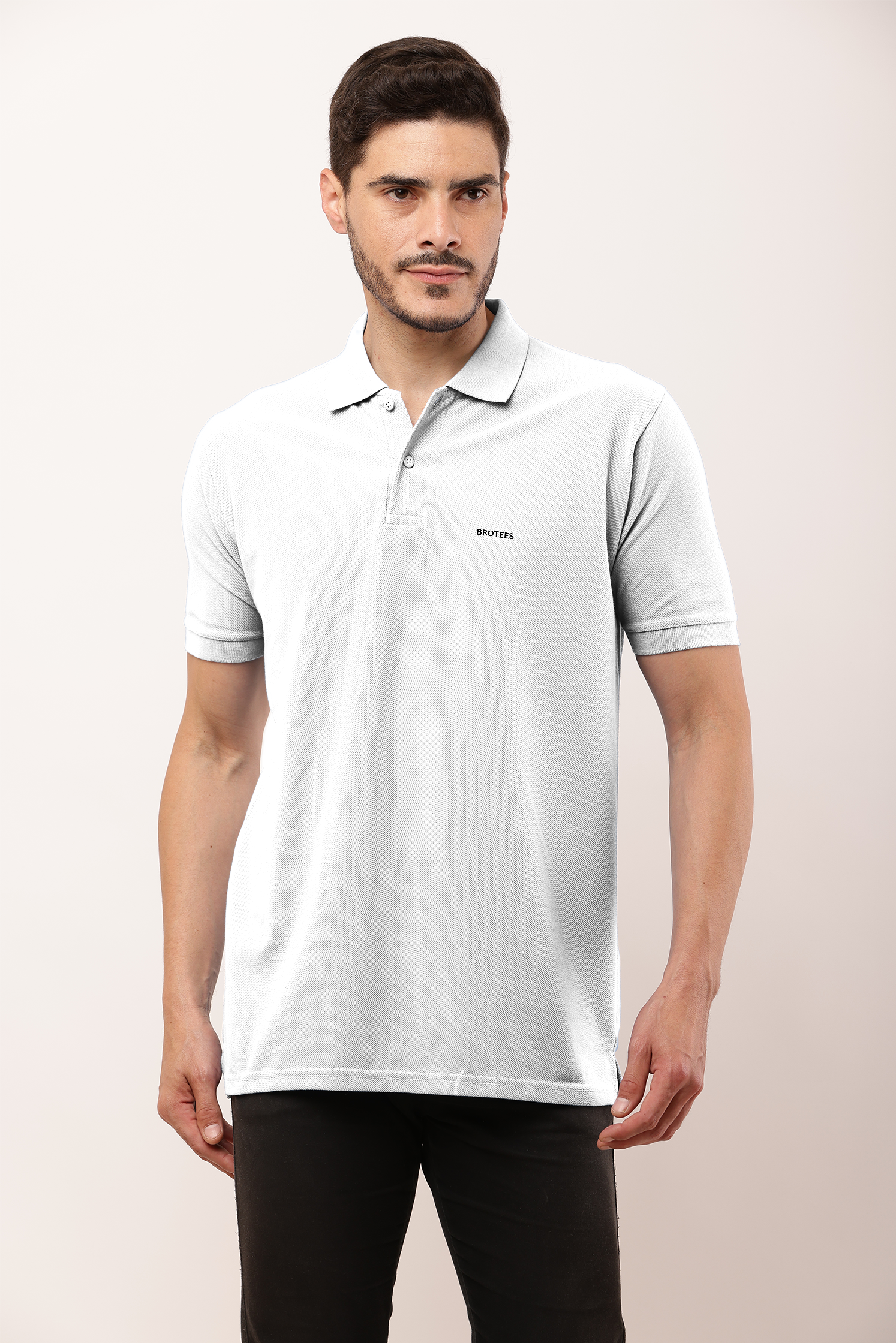 Premium White Polo Tee - Image 4